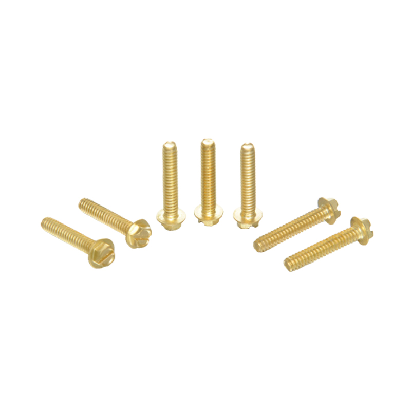 Gele zink vergulde zeshoekige flensschroeven